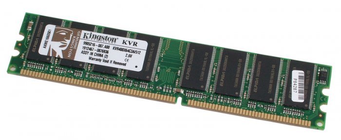 DDR 512MB PC400 PC3200 KINGSTON CL.3.0 KVR400X64C3A/512