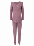 Piżamy damskie - Damska piżama ciążowa fioletowa Bellybutton Maternity, r.XL - miniaturka - grafika 1