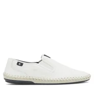 Półbuty męskie - Półbuty Rieker B4551-81 Biały - miniaturka - grafika 1