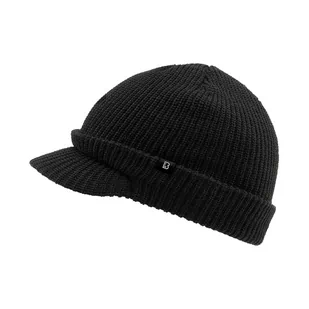 Czapka Zimowa Akrylowa z Daszkiem Brandit Shield Cap Czarna - Czapki męskie - miniaturka - grafika 1