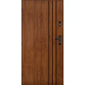 Drzwi zewnętrzne - PANTOR Drzwi stalowe zewnętrzne wejściowe Avinion 72 złoty dąb 90 lewe - miniaturka - grafika 1