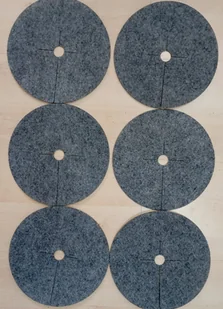 Zestaw krążków przeciwchwastowych 6 szt. ściółkowanie szary fi 15 cm - Agrowłókniny - miniaturka - grafika 1