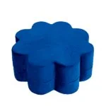 Zestawy mebli dla dzieci - Misioo Pufa 54X25 Cm Kwiat Granatowy - miniaturka - grafika 1