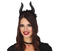 Dodatki do strojów karnawałowych - Rogi Diaboliny Na Opasce Brokat - miniaturka - grafika 1