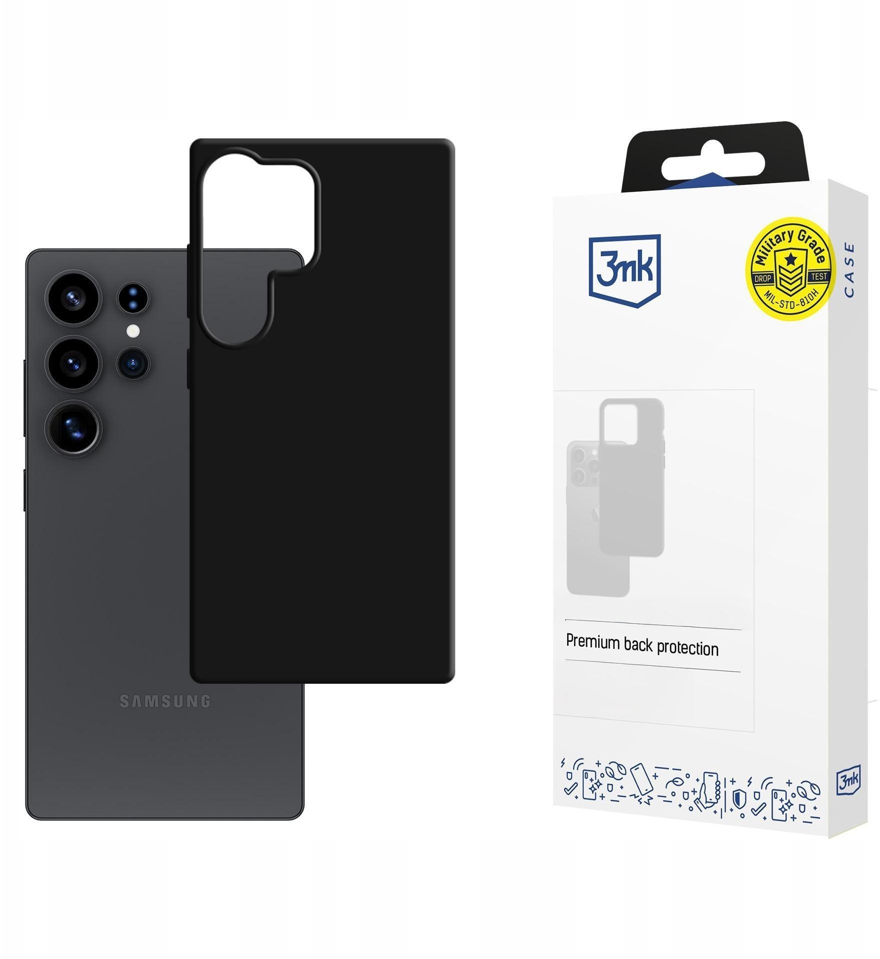 3MK Samsung Galaxy S25 Ultra - 3mk Hardy Mellow Case Black