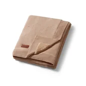 Koce i narzuty dla dzieci - Kocyk bawełniany z flanelowym podszyciem jasny beż - koc - miniaturka - grafika 1