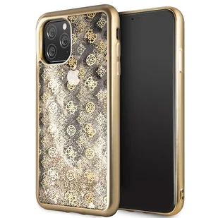 Guess 4G Peony Liquid Glitter - Etui iPhone 11 Pro Max złoty - Etui i futerały do telefonów - miniaturka - grafika 1