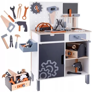 Duży Warsztat Drewniany + Narzędzia i Skrzynka dla Majsterkowicza Jakość - Zabawy w naśladowanie dorosłych Duży Warsztat Drewniany + Narzędzia i Skrzynka dla Majsterkowicza Jakość - Zabawy w naśladowanie dorosłych - miniaturka - grafika 1