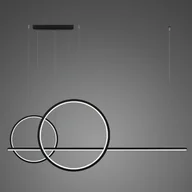 Lampy sufitowe - Lampa wisząca LINEA No.4 Φ60/40 cm czarna 4k Altavola Design - miniaturka - grafika 1