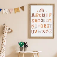 Wyposażenie pokoiku dziecięcego - Plakat dla dzieci alfabet boho III - miniaturka - grafika 1