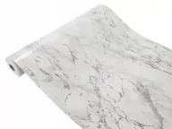 Tapety - Okleina Meblowa Samoprzylepna Marmur Szary Na Meble Blat Regał Drzwi 90x990 - miniaturka - grafika 1