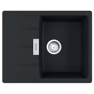 Zlewozmywaki - Franke Centro CNG 611-62 GSC Zlewozmywak granitowy jednokomorowy 62x50 cm czarny mat 114.0687.313 - miniaturka - grafika 1