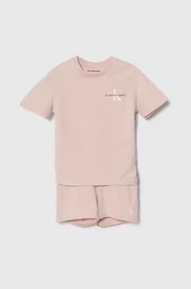 Dresy i komplety dla dziewczynek - Calvin Klein Jeans komplet dziecięcy kolor różowy - grafika 1