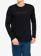 Bluzy sportowe męskie - Longsleeve Vaude Logo LS T-Shirt - black - miniaturka - grafika 1