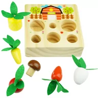 Sortery dla dzieci - Drewniany sorter układanka klocki  drewniane Farma - miniaturka - grafika 1