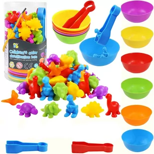 Dinozaury do nauki kolorów i liczenia 1006044 Norimpex - Zabawki zręcznościowe - miniaturka - grafika 2