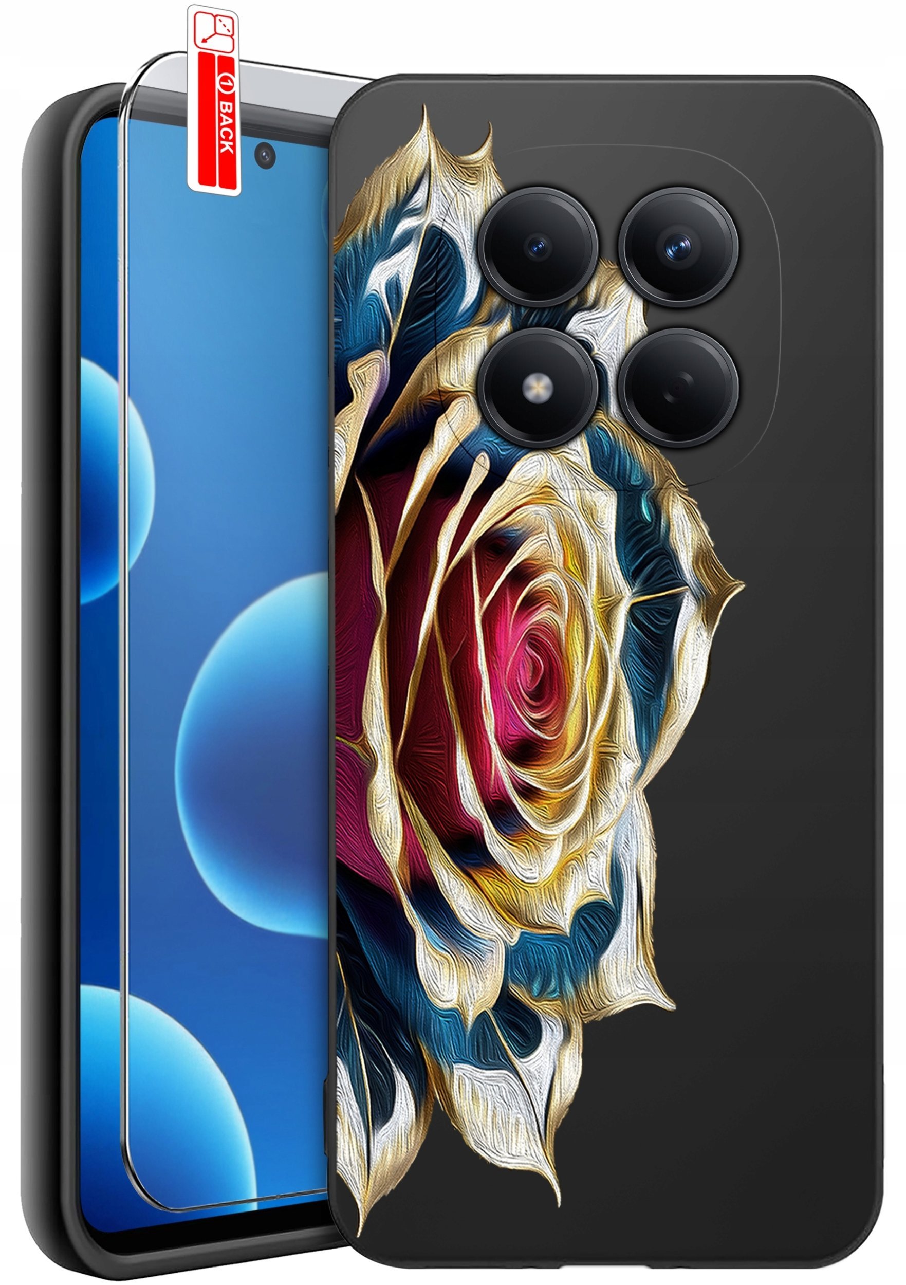 krainaGSM Etui Do Xiaomi Redmi Note 15 Pro 5G Wzory Silikonowe Matt Case + Szkło