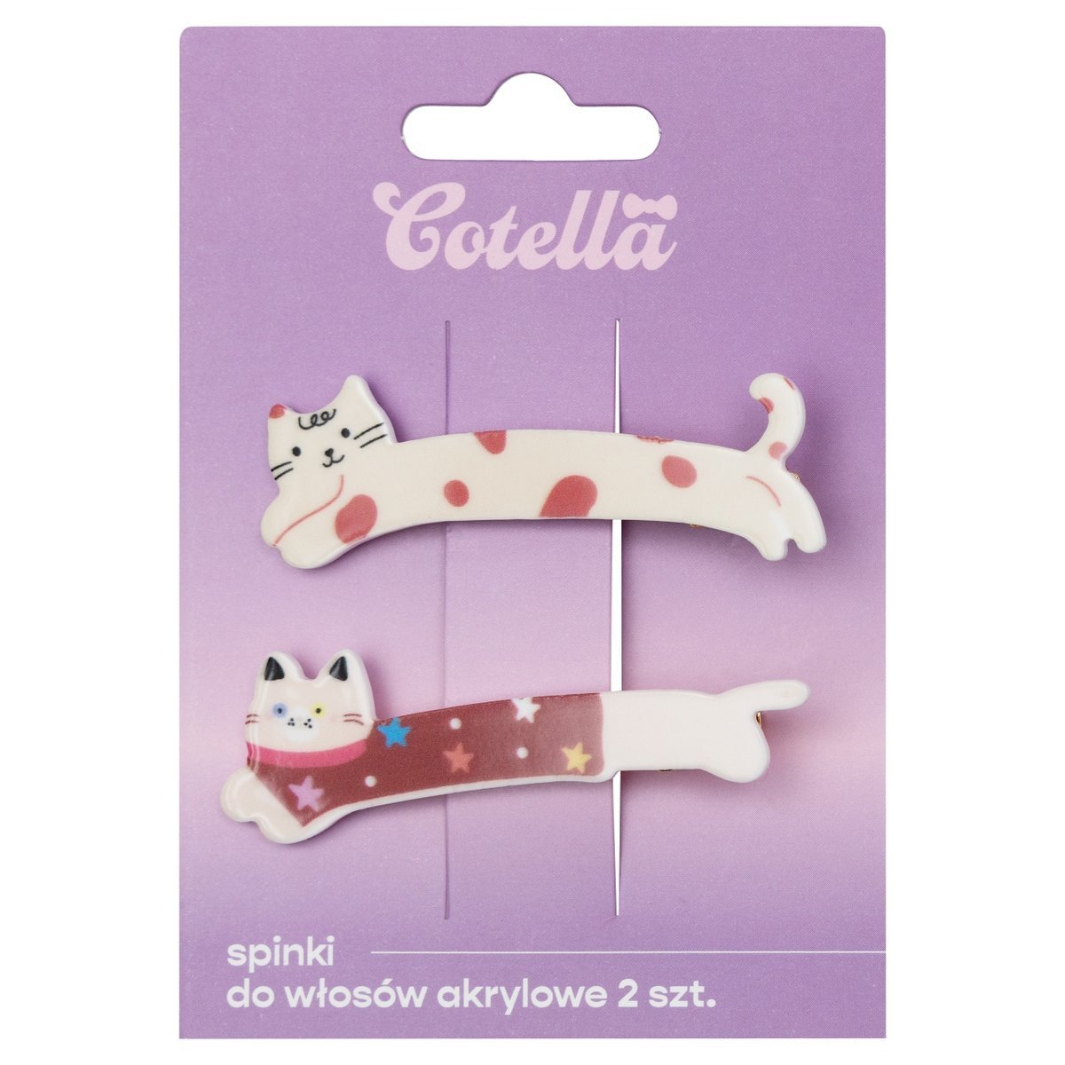 Spinki do włosów, Cotella, Long Cats – 2 szt.