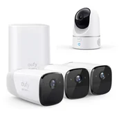 Systemy inteligentnych domów - Zestaw 3-kamer Eufy eufyCam 2 PRO 2K (3x kamera EufyCam 2 PRO, stacja bazowa) + gratis Eufy Indoor 2K - miniaturka - grafika 1