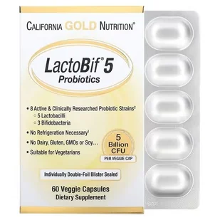 Suplement diety, LactoBif Probiotics 5 miliardów CFU 60 kaps. - Witaminy i minerały - miniaturka - grafika 1