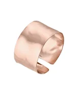 Pierścionki - Gruba pofalowana obrączka z różowego złota - miniaturka - grafika 1