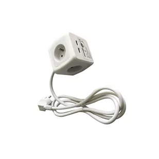 HBF LEXMAN kostka 4x2P 2xUSB 1.5 m LEXMAN - Przedłużacze i rozgałęźniki - miniaturka - grafika 1