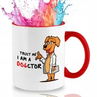 Kubki - KUBEK CZERWONY Prezent Urodziny Dla Miłośnika Piesków I AM A DOGCTOR Wzory - miniaturka - grafika 1