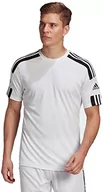 Koszulki męskie - Adidas GN5723 SQUAD 21 JSY SS T-shirt męski biały/czarny L GN5723 - miniaturka - grafika 1