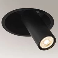 Lampy sufitowe - Shilo Industrialna LAMPA sufitowa YAKUMO 7806 okrągła OPRAWA metalowa WPUST regulowana tuba czarna 7806 - miniaturka - grafika 1