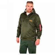 Odzież taktyczna i umundurowanie - Kurtka z kapturem Alpha Industries Kangurka HPO Anorak 178139 257 - Ciemnozielona M - miniaturka - grafika 1