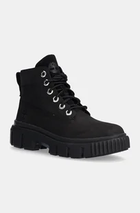 Timberland workery zamszowe Greyfield damskie kolor czarny na platformie TB0A5RNG0011 - Botki damskie - miniaturka - grafika 1