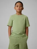 Koszulki dla chłopców - 4F T-shirt regular gładki chłopięcy - zielony 164 (13-14 lat) - miniaturka - grafika 1