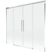 Parawany nawannowe - Mexen Rox parawan nawannowy 2-skrzydłowy rozsuwany 170 x 150 cm, transparent, chrom - 8C9-170-002-01-00 - miniaturka - grafika 1