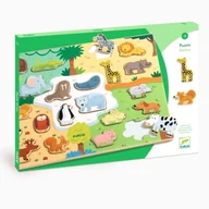 Puzzle - Drewniana łamigłówka ZWIERZĘTA ŚWIATA DJ01830 - miniaturka - grafika 1