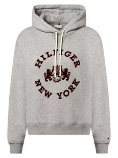 Tommy Hilfiger - Damska bluza z kapturem, szary - Bluzy damskie - miniaturka - grafika 1