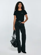 Koszulki i topy damskie - BIG STAR Koszulka "Lidia" w kolorze czarnym - miniaturka - grafika 1