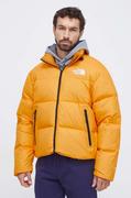 Kurtki męskie - The North Face kurtka puchowa męska kolor żółty zimowa - miniaturka - grafika 1