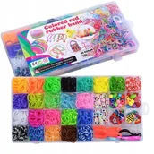 Prace ręczne dla dzieci - RAINBOW LOOM BANDS GUMKI DO ZAPLATANIA BRANSOLETKI KORAILIKI ZAWIESZKI - miniaturka - grafika 1