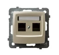 Gniazdka elektryczne - Ospel elektro Gniazdo Komputer Podwójne kat. 5e, KRONE - Karo GPK-2S/K/M/42 - miniaturka - grafika 1