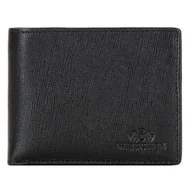 Portfele - Portfel męski ze skóry naturalnej czarny - miniaturka - grafika 1