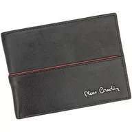 Portfele - Pierre Cardin, Portfel skórzany męski, Tilak38 8806, czarny/czerwony, ochrona RFID - miniaturka - grafika 1