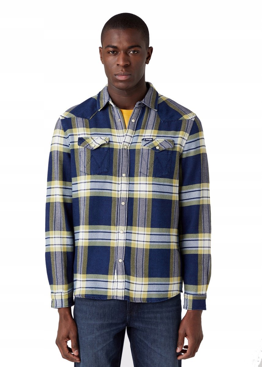 WRANGLER WESTERN SHIRT STONE GREEN W5B4MTG53 4XL