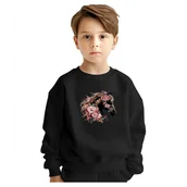 Bluzy dla dziewczynek - BLUZA DZIECIĘCA KOŃ KWIATY 110-116 DLA CHŁOPCA DZIEWCZYNKI - miniaturka - grafika 1