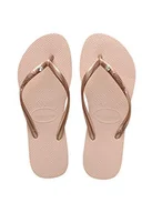 Klapki i japonki damskie - Havaianas Damskie japonki Slim Crystal Glamour, Róża baletowa, 33/34 EU - miniaturka - grafika 1