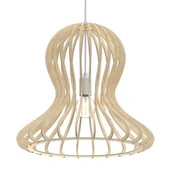 Lampy sufitowe - Wisząca lampa sypialniana Octo 5017 Amplex drewniana ekologiczny nad stół beżowy - miniaturka - grafika 1