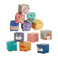 Zabawki sensoryczne - Zwierzątka - miękkie klocki sensoryczne 12 szt - miniaturka - grafika 1