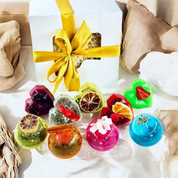 Bombki Herbaciane Duże. Zestaw prezentowy 9szt (mix kształtów)