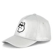 Czapki dla dzieci - Czapka z daszkiem KARL LAGERFELD Z30392 Szary - miniaturka - grafika 1