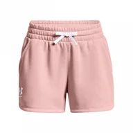 Spodnie sportowe damskie - Damskie spodenki treningowe UNDER ARMOUR Rival Fleece Short - różowe - miniaturka - grafika 1