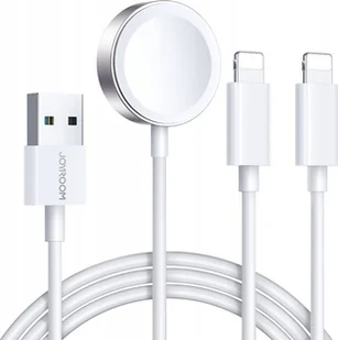 Joyroom Kabel 3w1 Joyroom S-IW007 USB-A / ładowarka magnetyczna, USB-A, Lightning 1.2m biały - Akcesoria do smartwatchy Joyroom Kabel 3w1 Joyroom S-IW007 USB-A / ładowarka magnetyczna, USB-A, Lightning 1.2m biały - Akcesoria do smartwatchy - miniaturka - grafika 1
